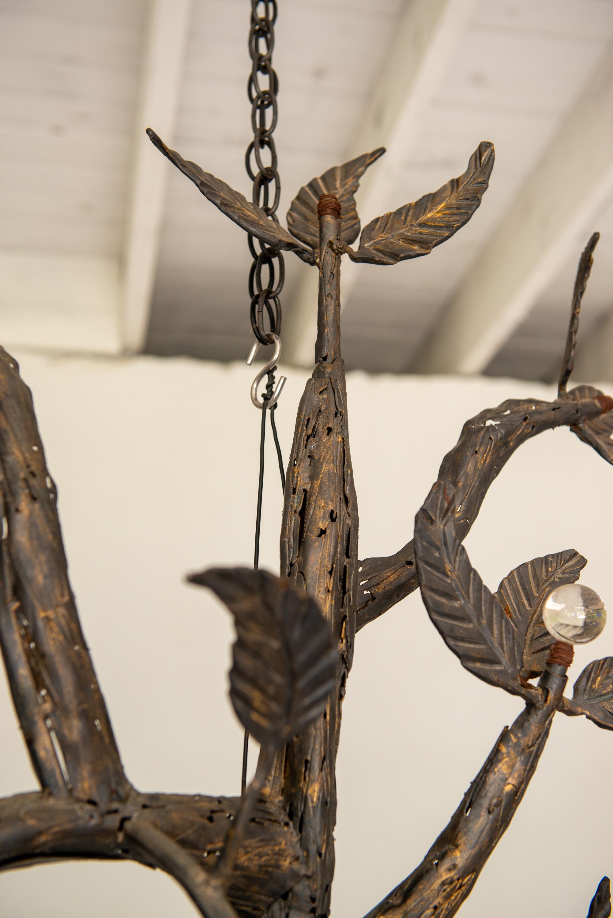Große geschweißte Metallbaum-Wandskulptur, vom belgischen Bildhauer Omer de Ridder im Angebot 5
