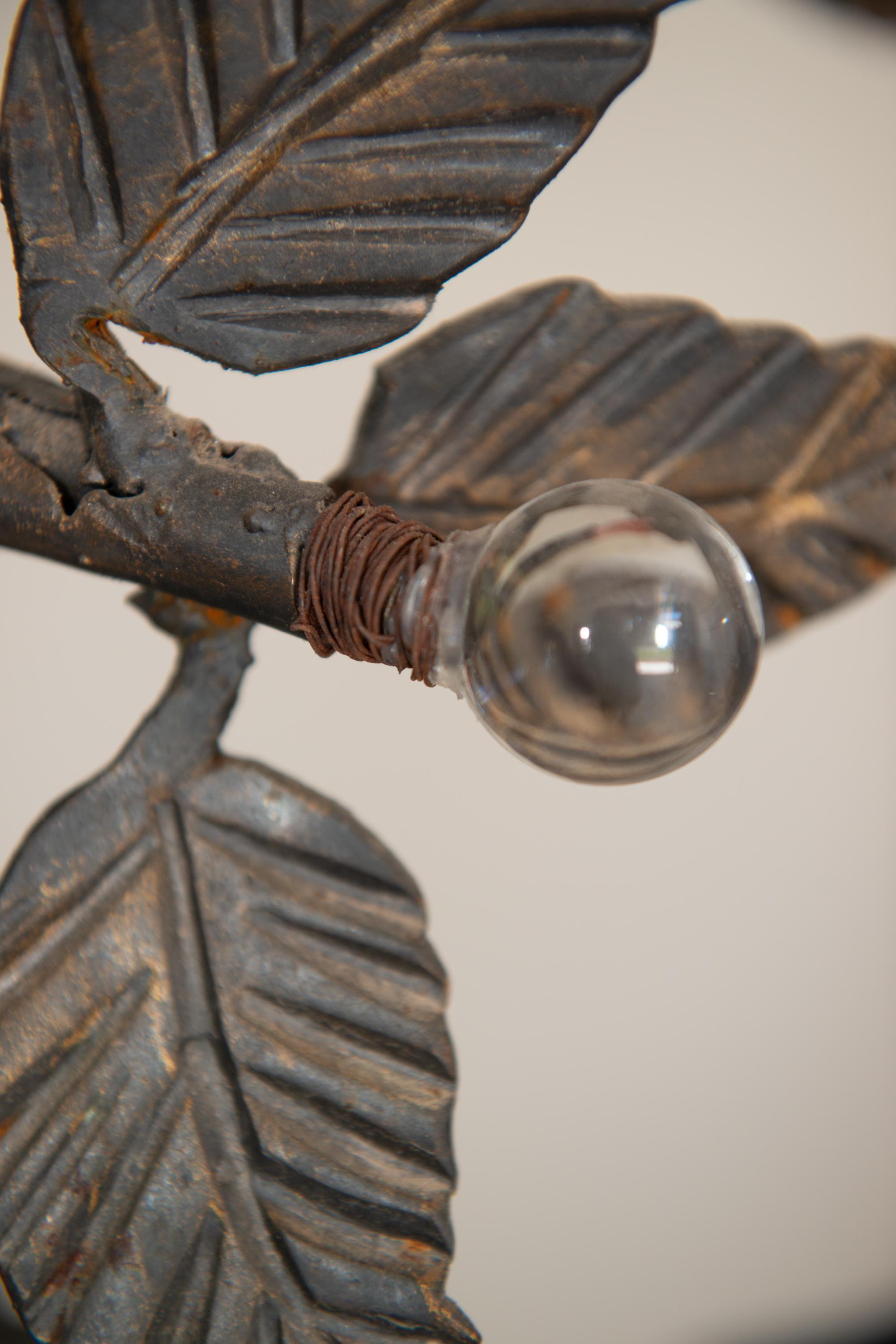 Große geschweißte Metallbaum-Wandskulptur, vom belgischen Bildhauer Omer de Ridder im Angebot 10