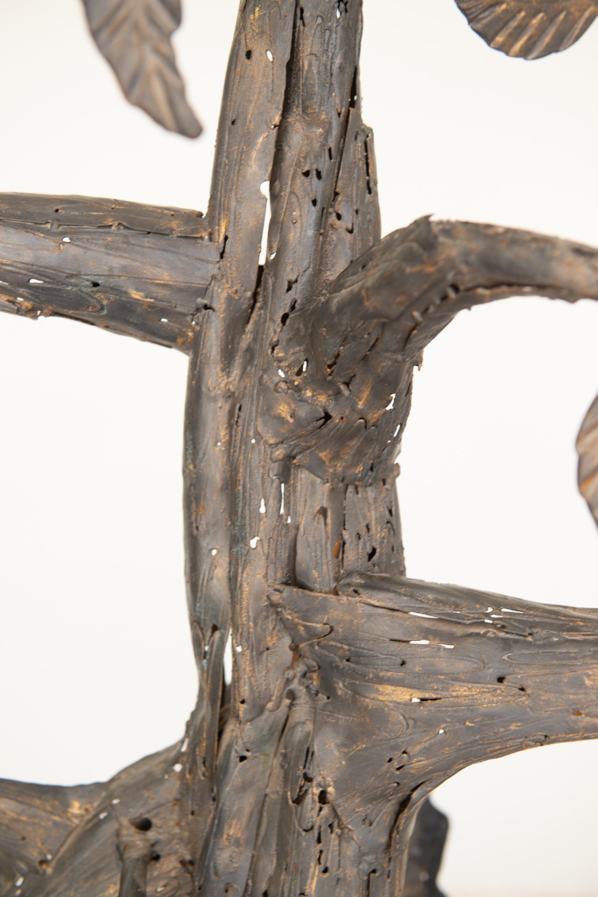 Große geschweißte Metallbaum-Wandskulptur, vom belgischen Bildhauer Omer de Ridder im Angebot 12