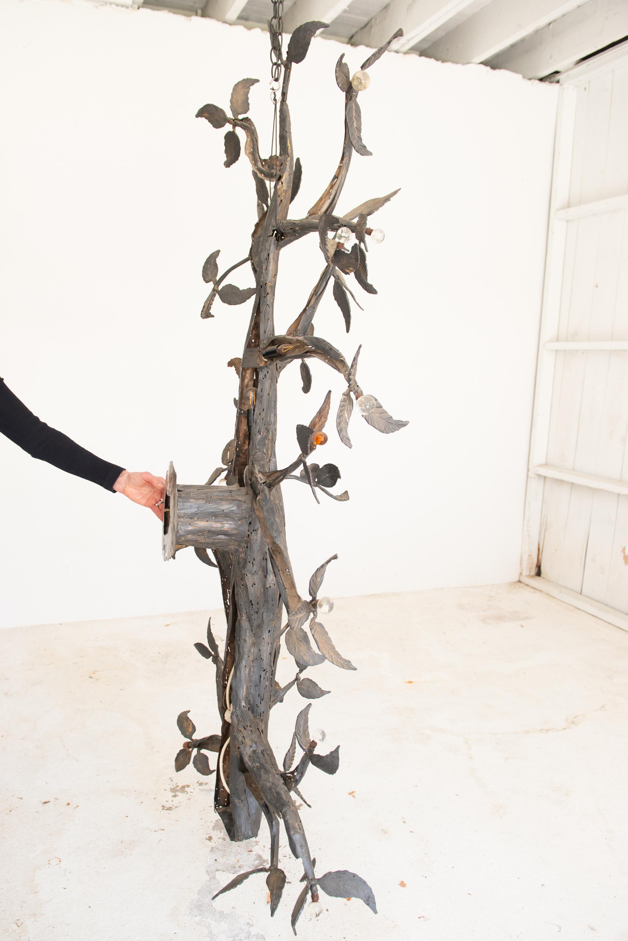 Große geschweißte Metallbaum-Wandskulptur, vom belgischen Bildhauer Omer de Ridder (Ende des 20. Jahrhunderts) im Angebot