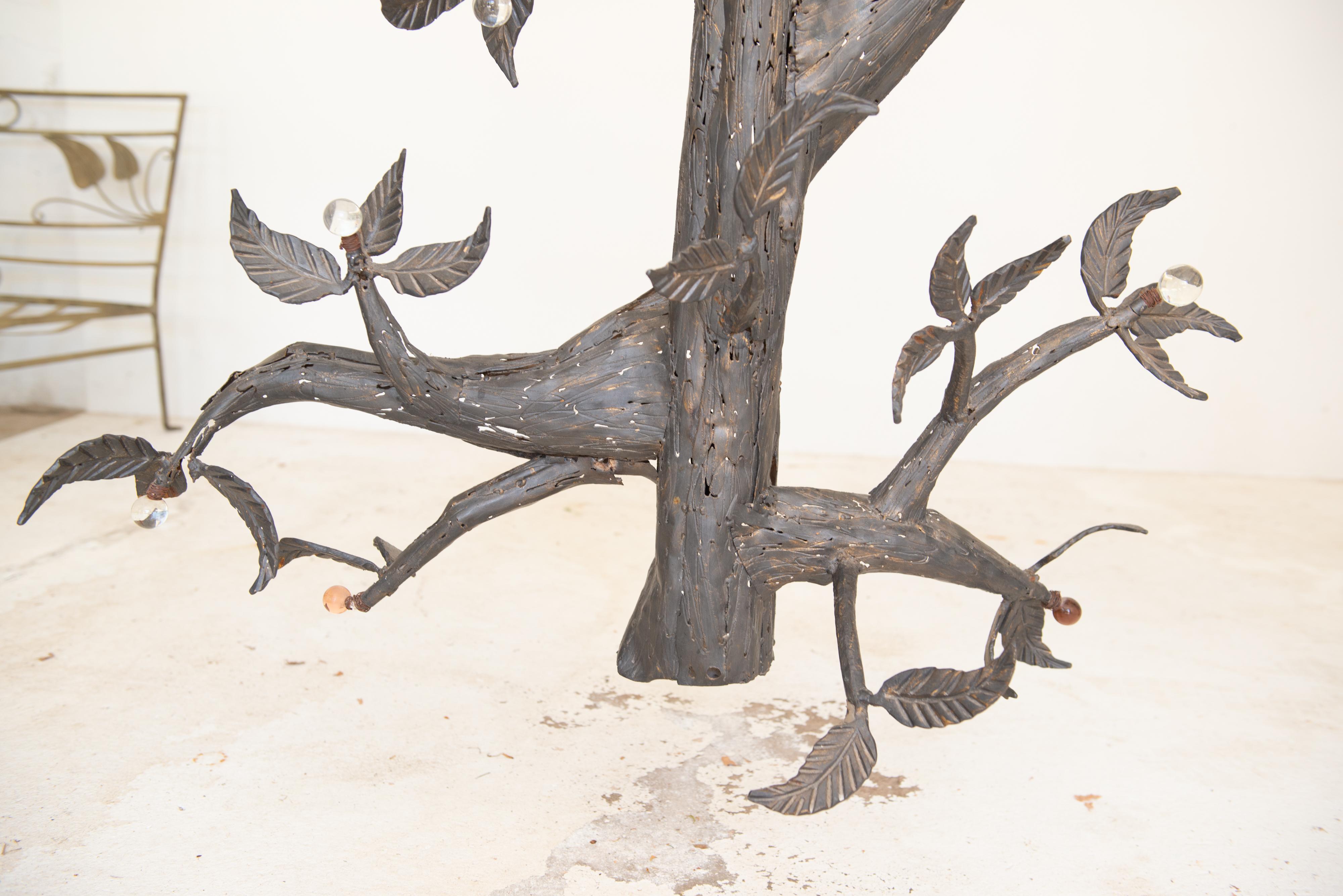 Große geschweißte Metallbaum-Wandskulptur, vom belgischen Bildhauer Omer de Ridder im Angebot 1