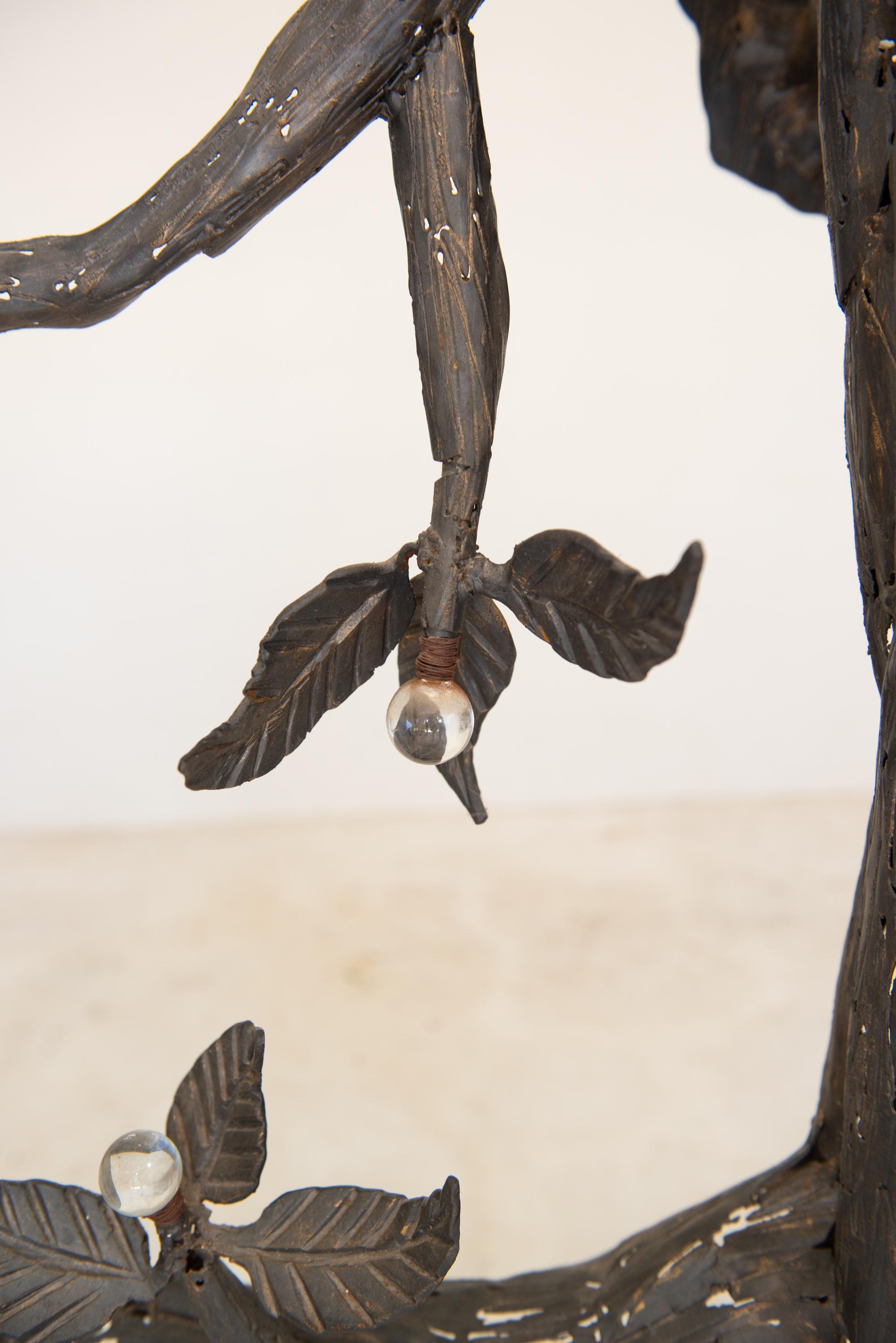 Große geschweißte Metallbaum-Wandskulptur, vom belgischen Bildhauer Omer de Ridder im Angebot 2
