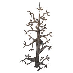 Large Welded Metal Tree Wall Sculpture, by Belgian Sculptor Omer de Ridder
