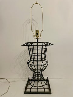 Large Welded Wire Urn Form Lamp