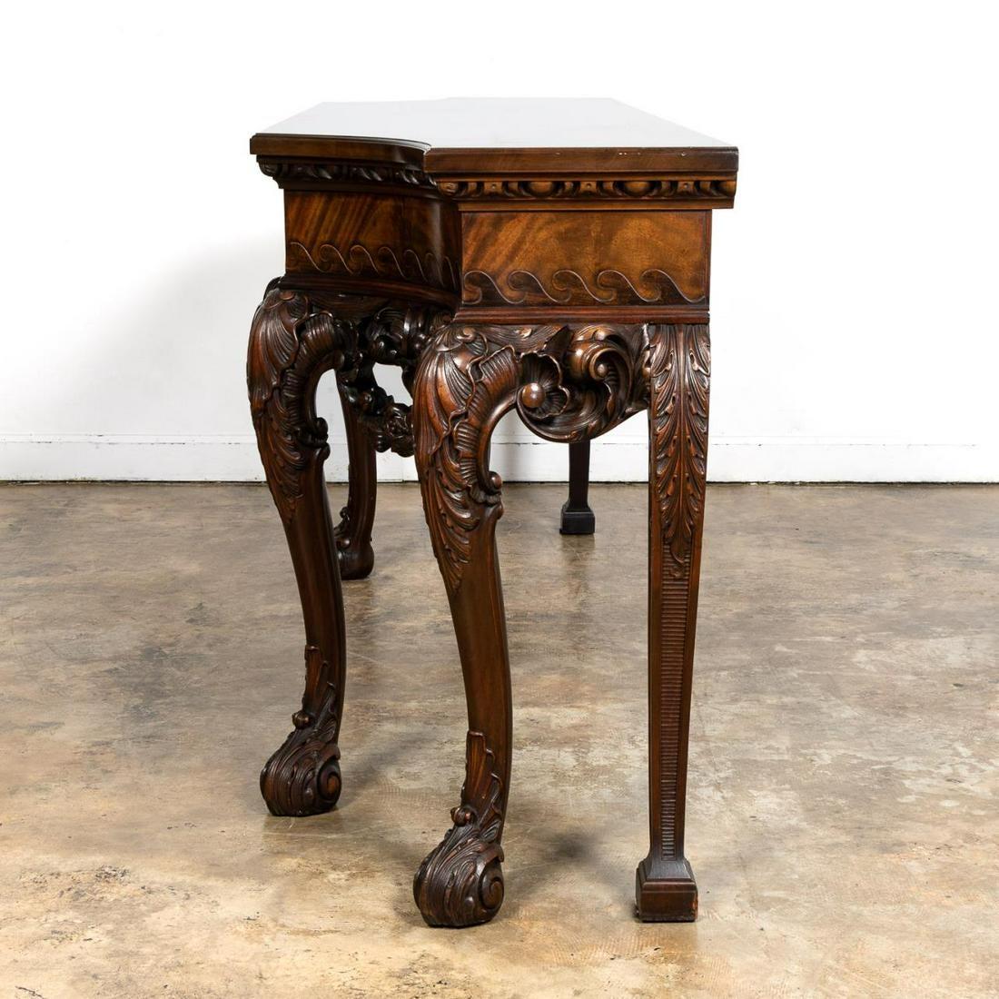 Large Well Carved Mahogany Console Table in the Irish George II Style 2