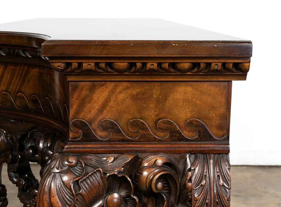 Large Well Carved Mahogany Console Table in the Irish George II Style 3
