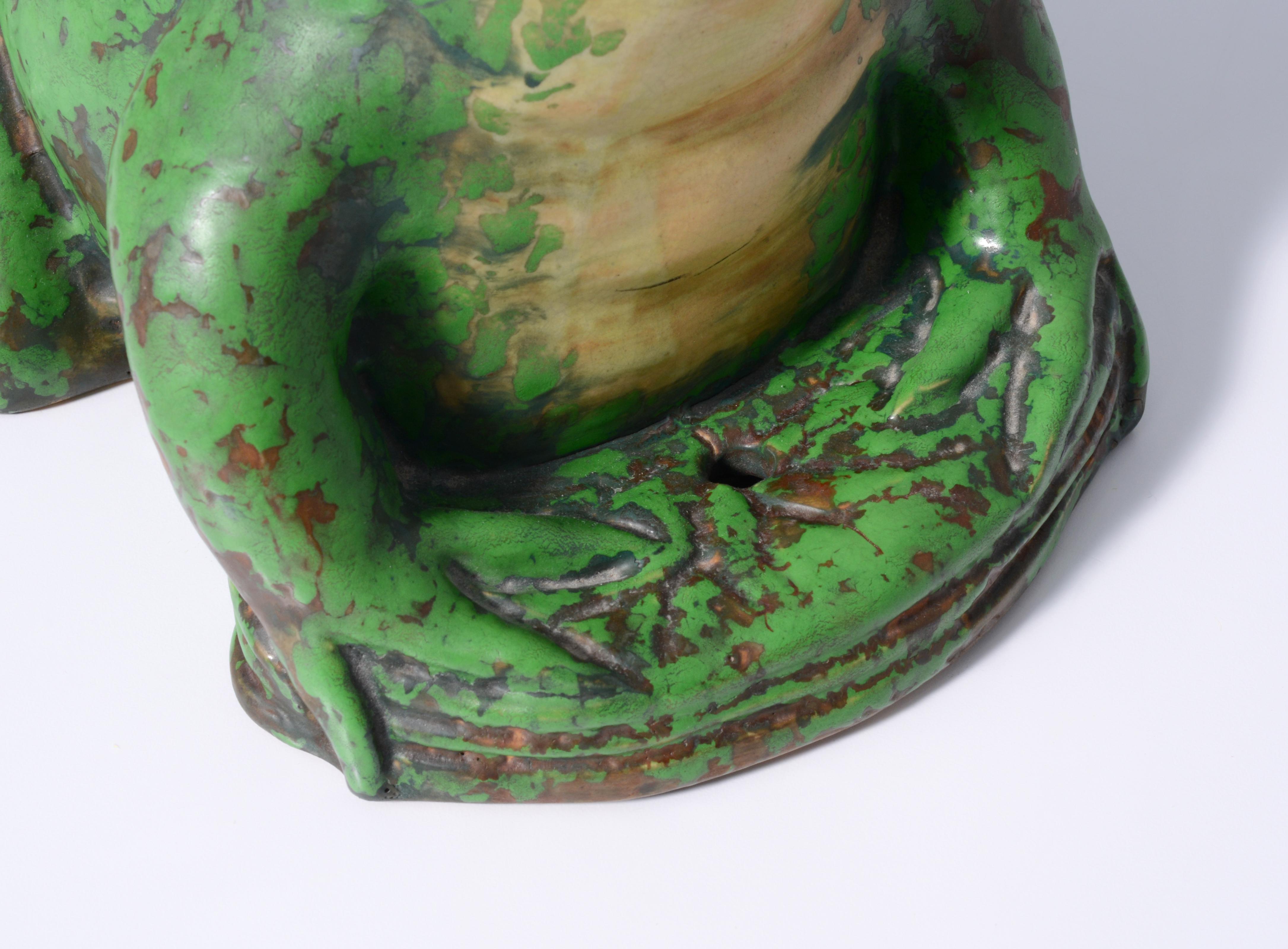 Rana grande Weller COPPERTONE / Adorno de jardín, diseño Rudolph Lorber en venta 4