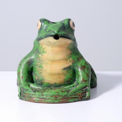 Large Weller COPPERTONE Frog / Garden Ornament, Rudolph Lorber Design