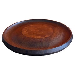 Bandeja grande para queso de wengué y bloque de carnicero por Jens Quistgaard para Dansk Rare Woods
