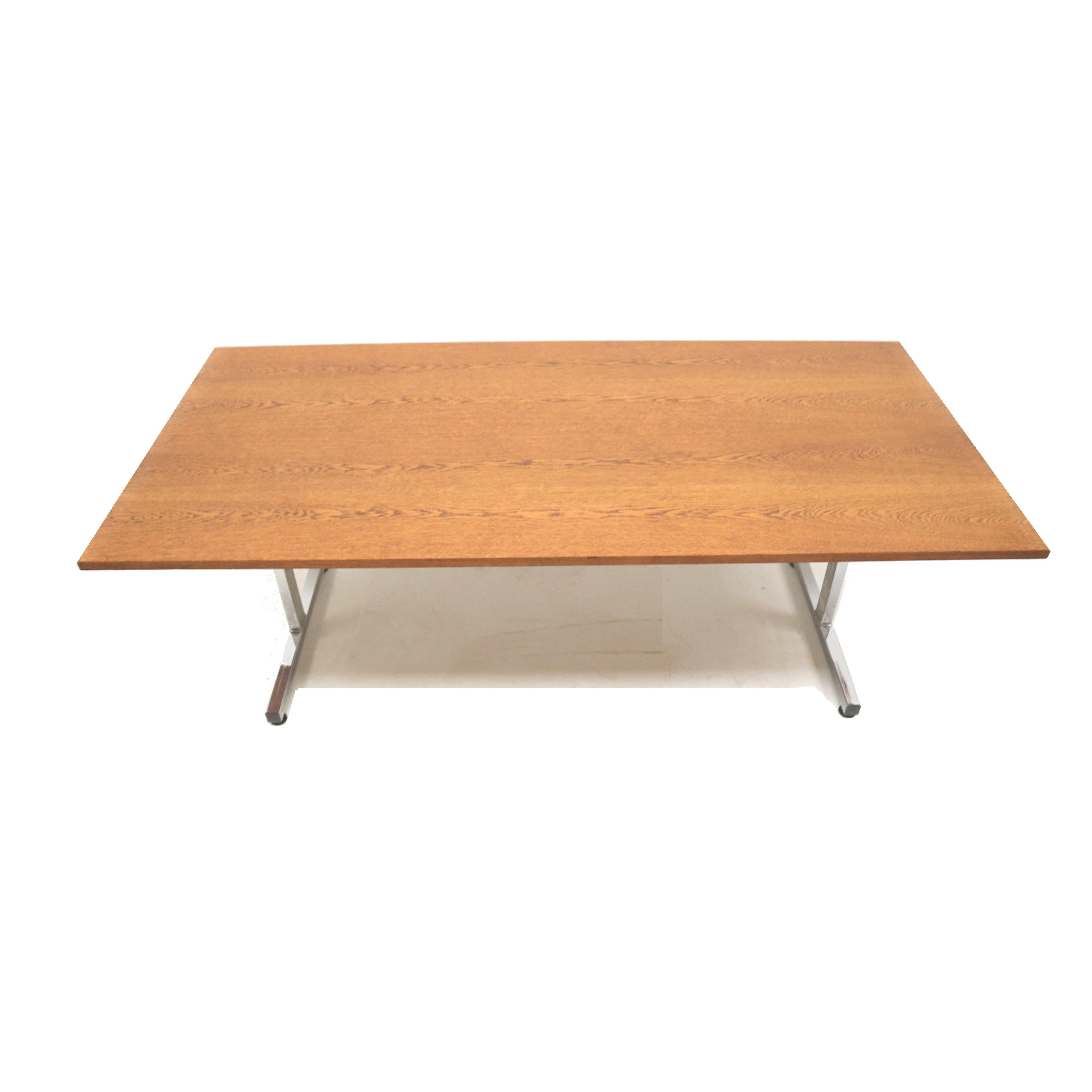 Fin du 20e siècle Grande table de salle à manger/conférence/bureau vintage en wengé fabriquée dans les années 1970. en vente