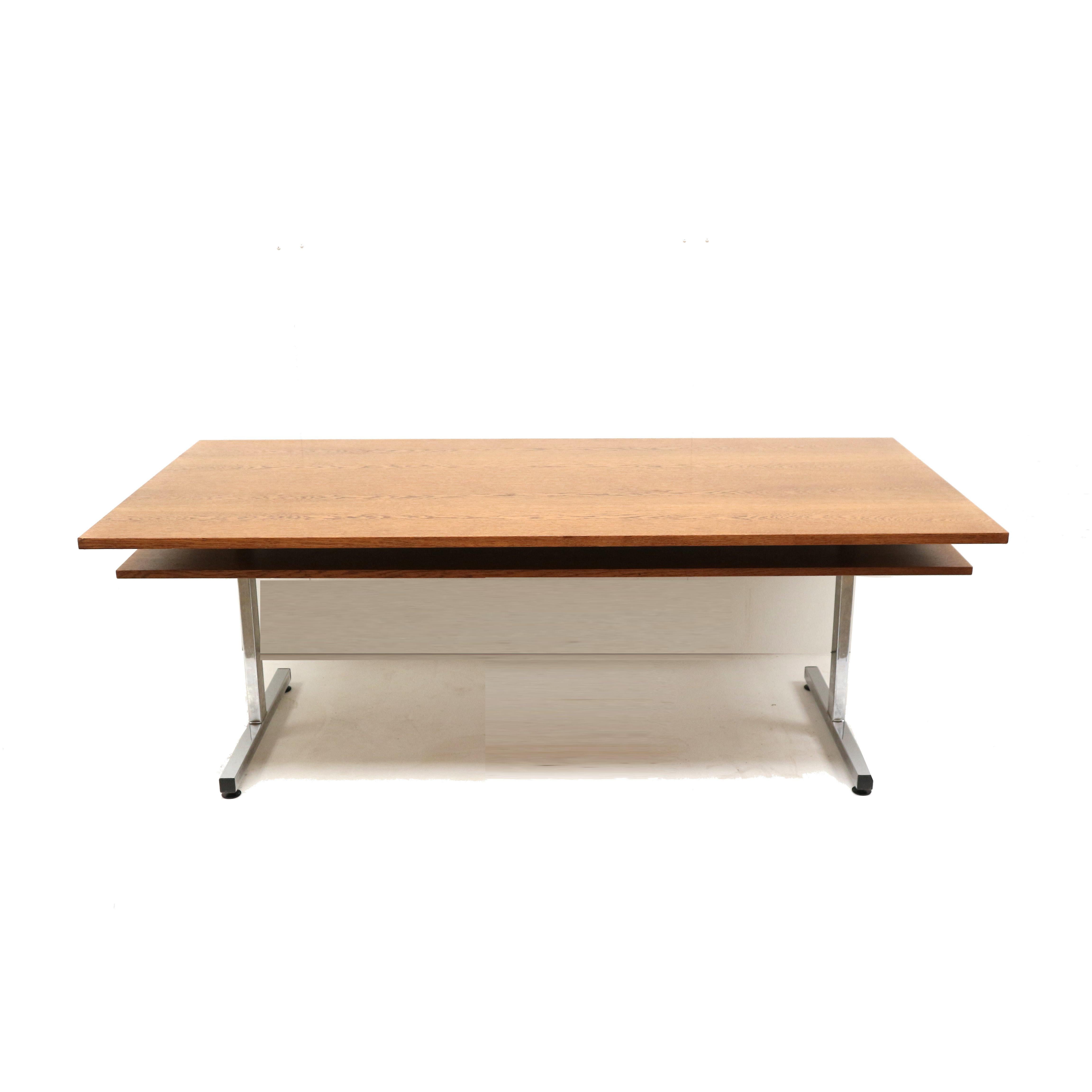 Grande table de salle à manger/conférence/bureau vintage en wengé fabriquée dans les années 1970. en vente 1