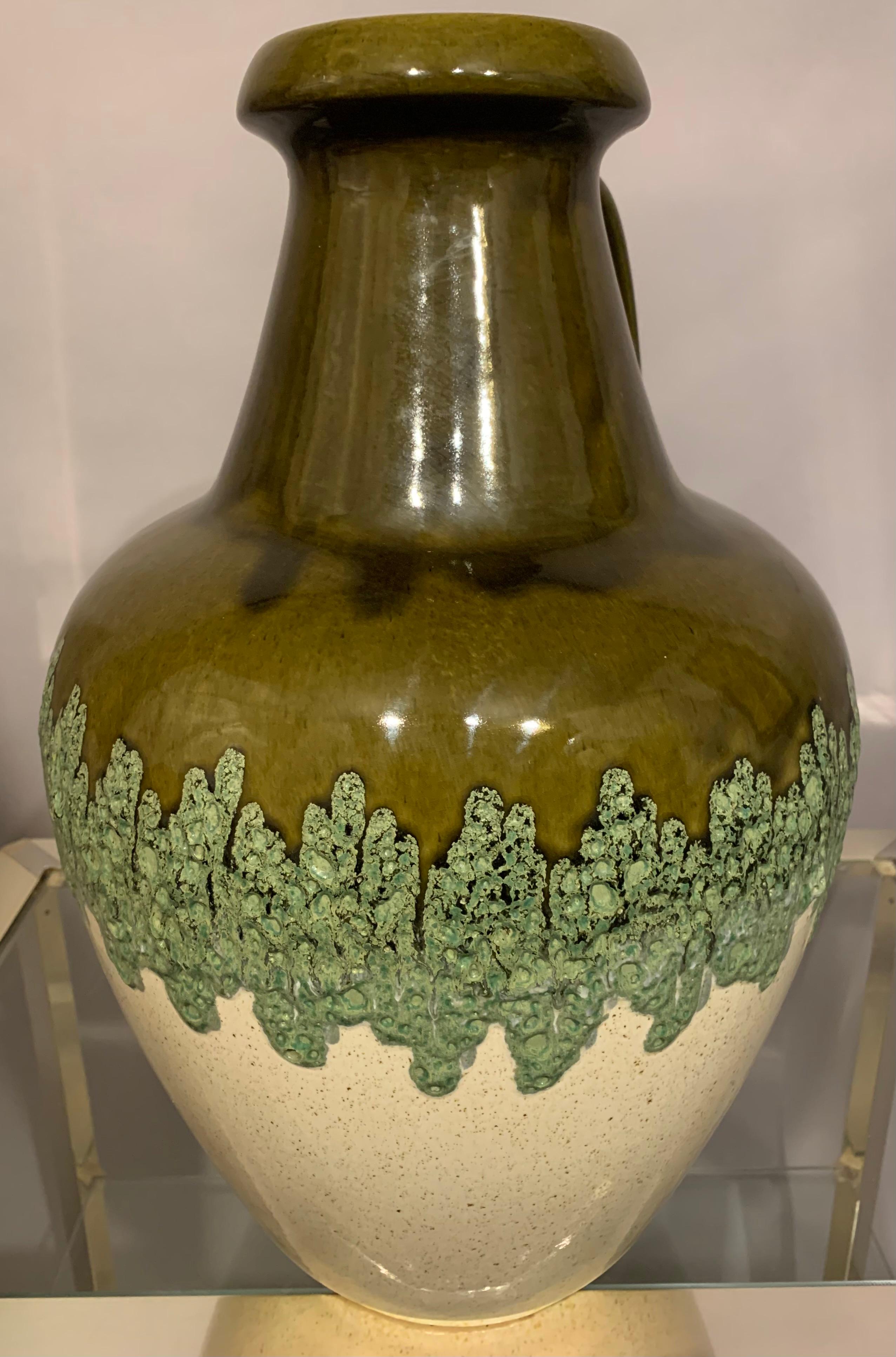 Large West German 1970s Fat Lava Bay Keramik Glazed Jug or Vase Model 71 45 1