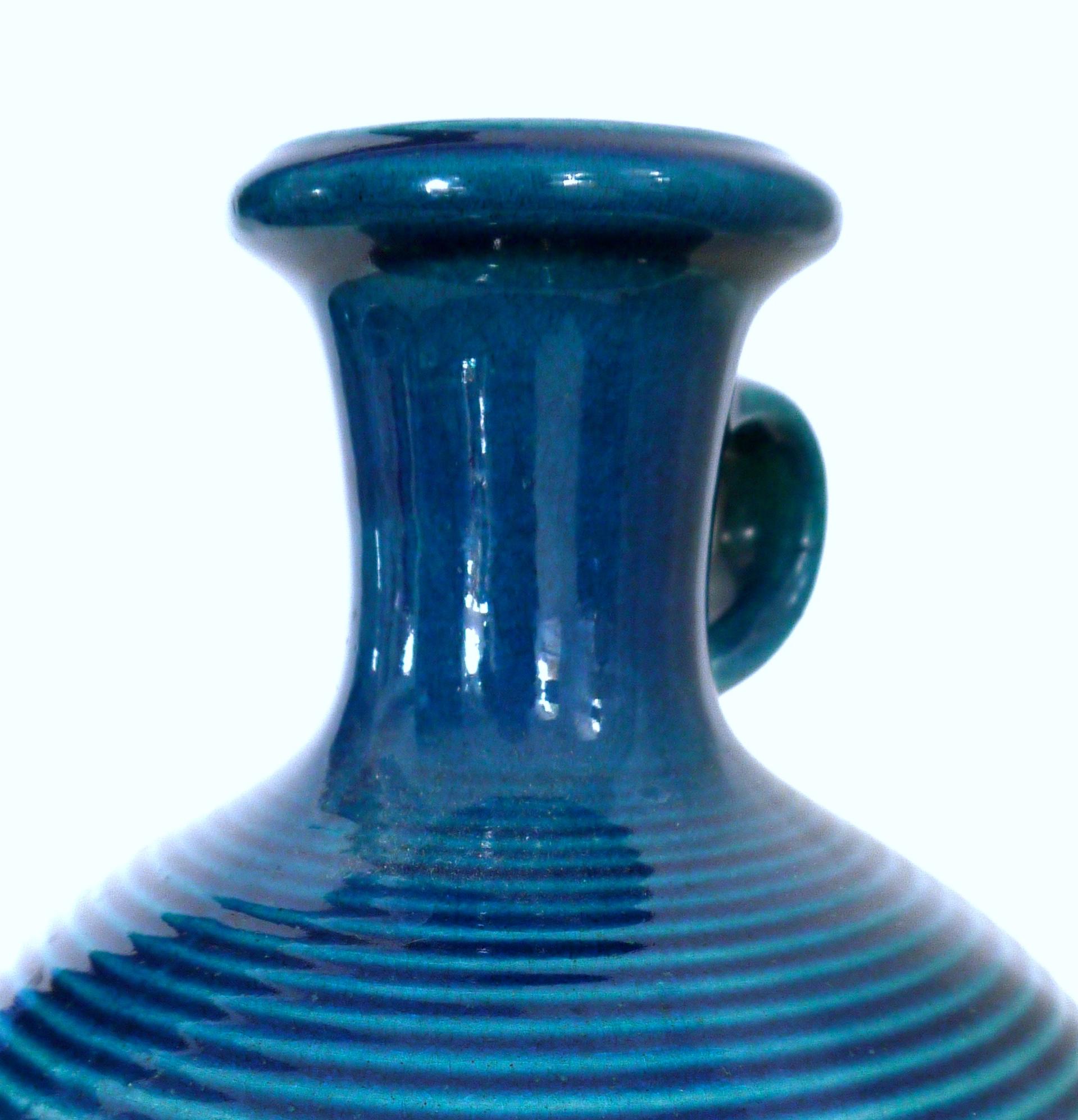 Large West German Ceramic Faceted Floor Vase by Steuler, 1965 For Sale 1