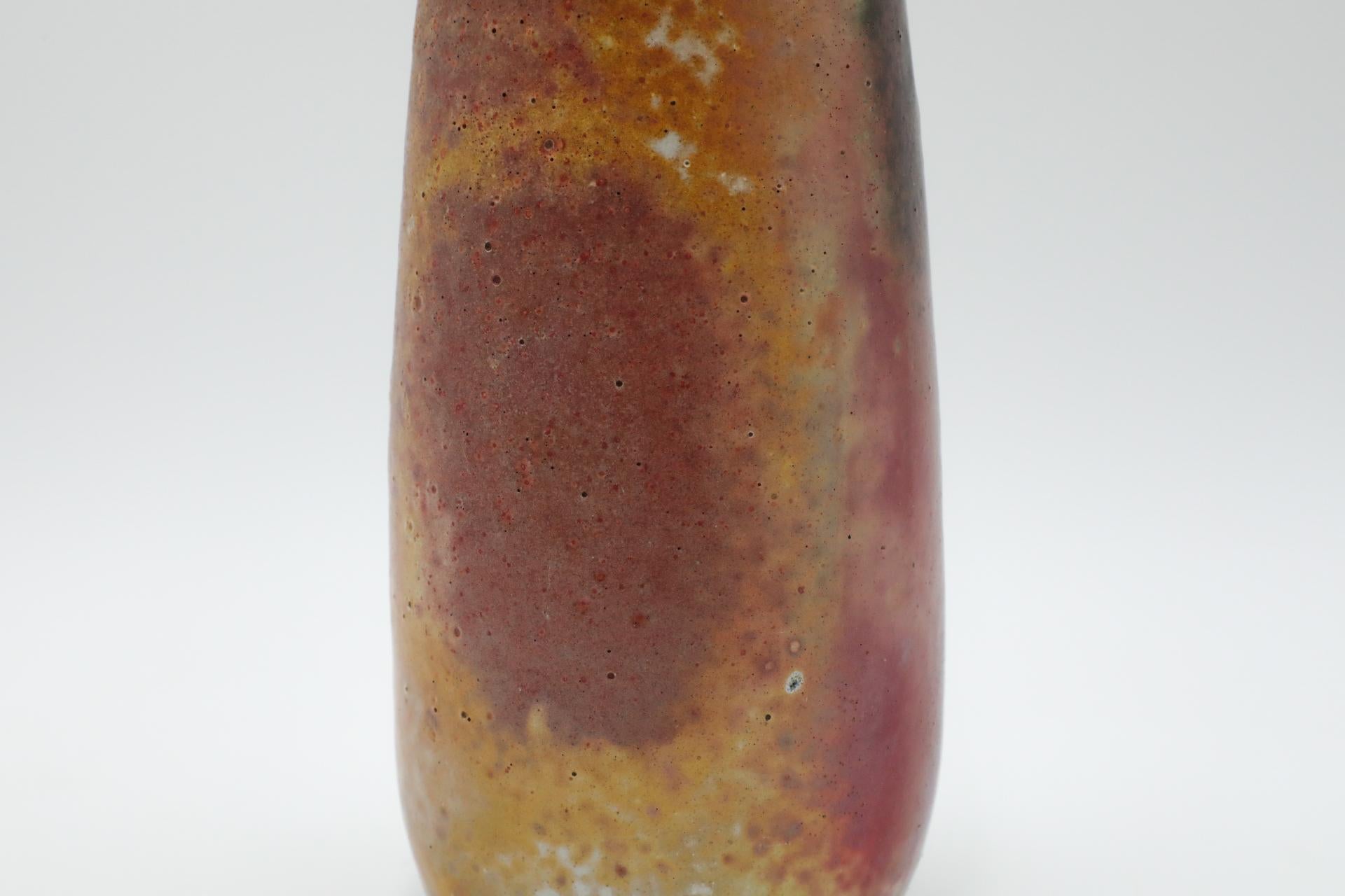 Large West German Tapered Lava Glazed Vase 4