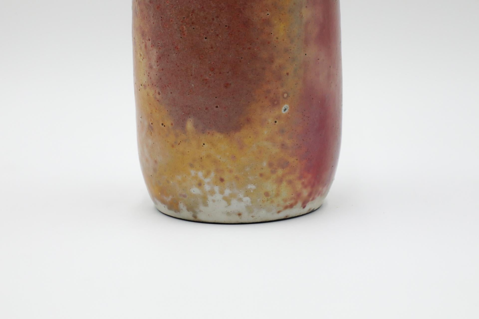 Large West German Tapered Lava Glazed Vase 5