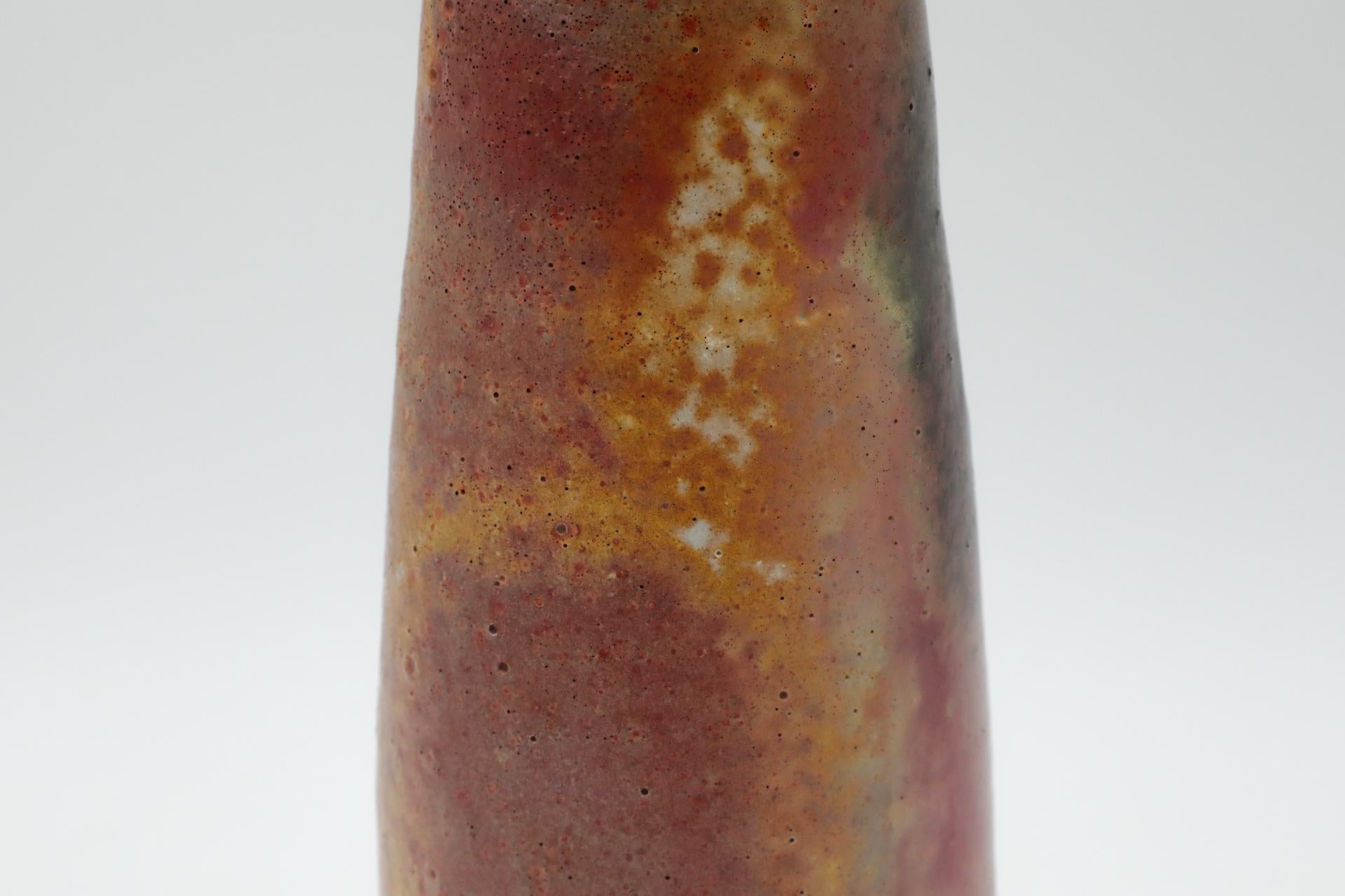 Large West German Tapered Lava Glazed Vase 6