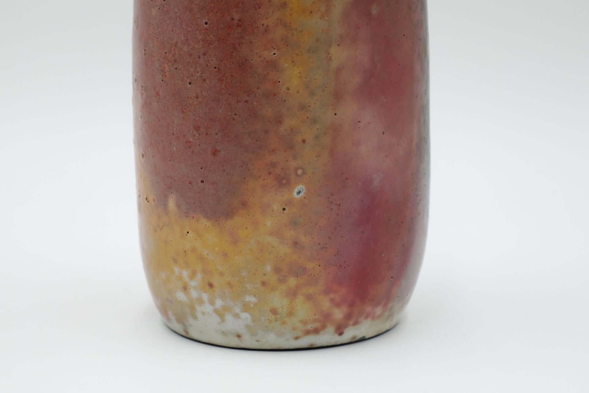 Large West German Tapered Lava Glazed Vase 7