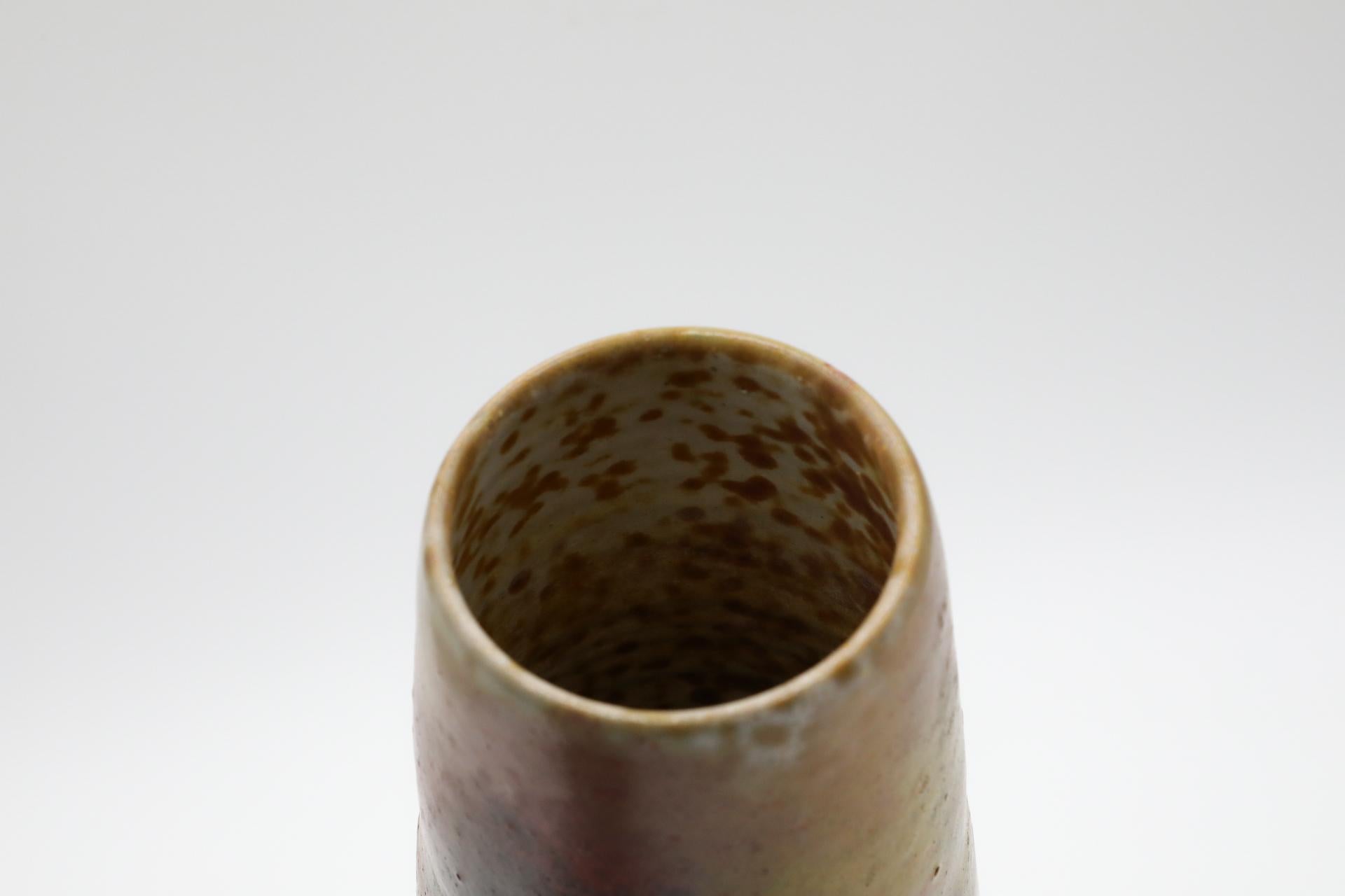 Large West German Tapered Lava Glazed Vase 10