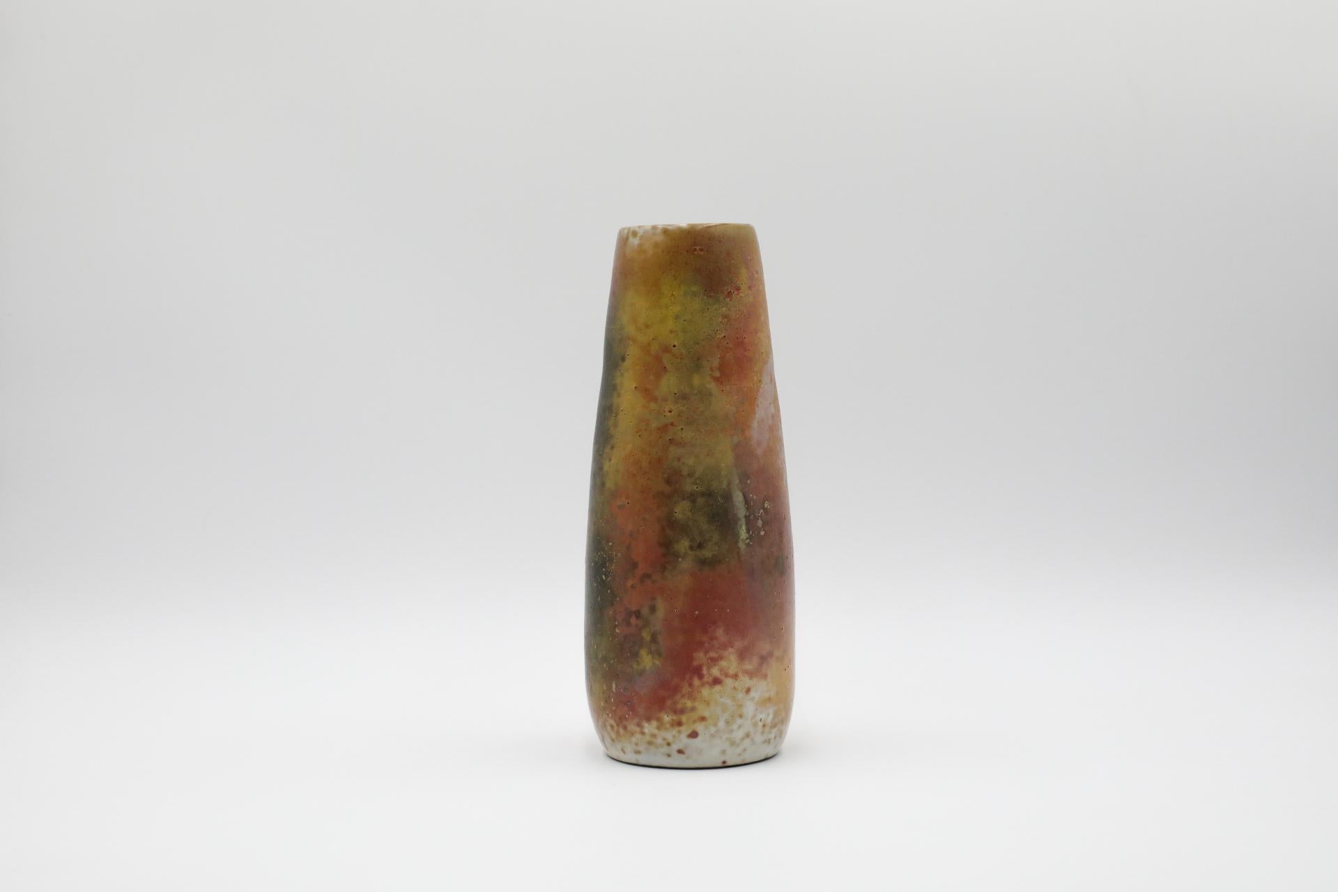 Mid-Century Modern Large West German Tapered Lava Glazed Vase