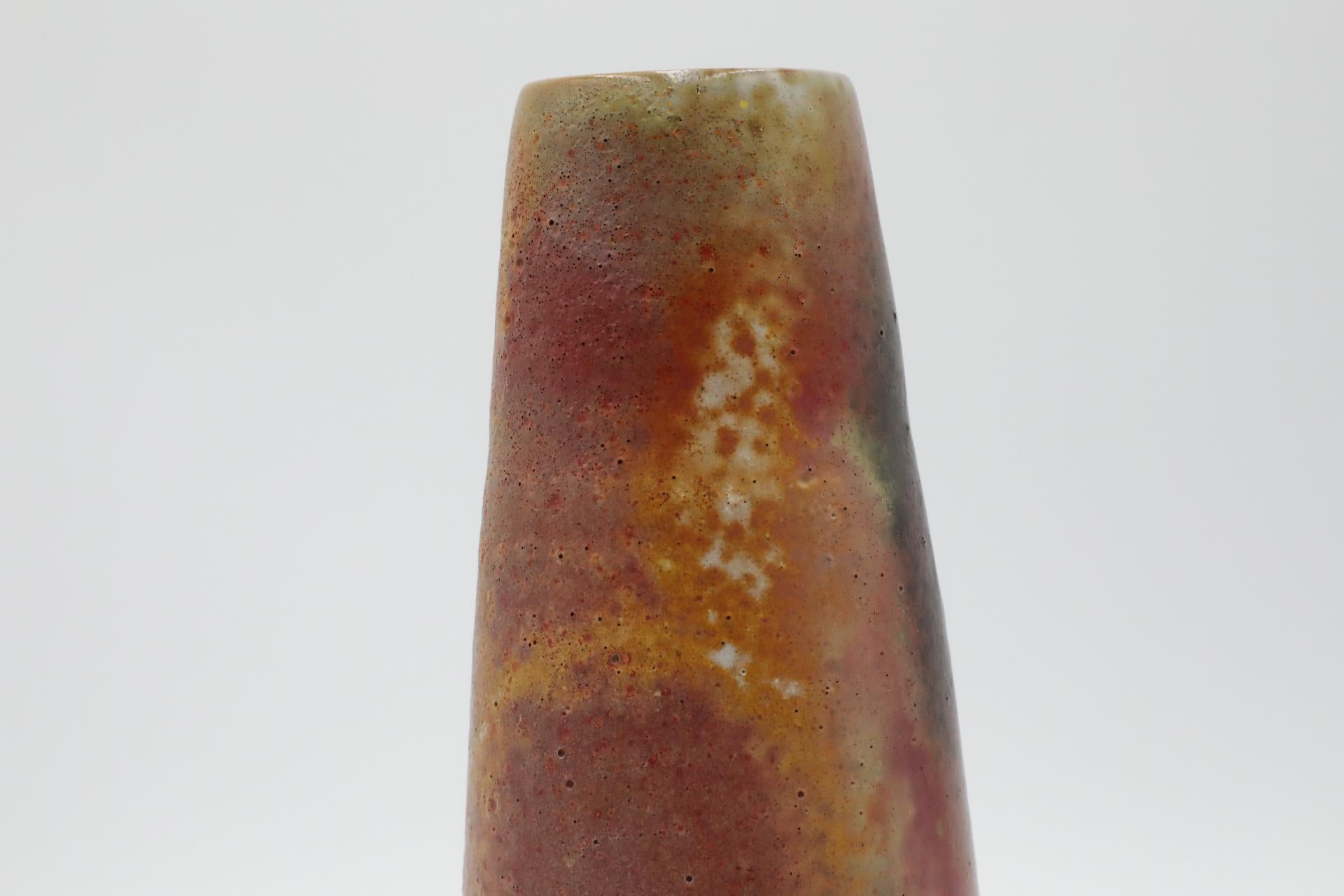 Large West German Tapered Lava Glazed Vase 3
