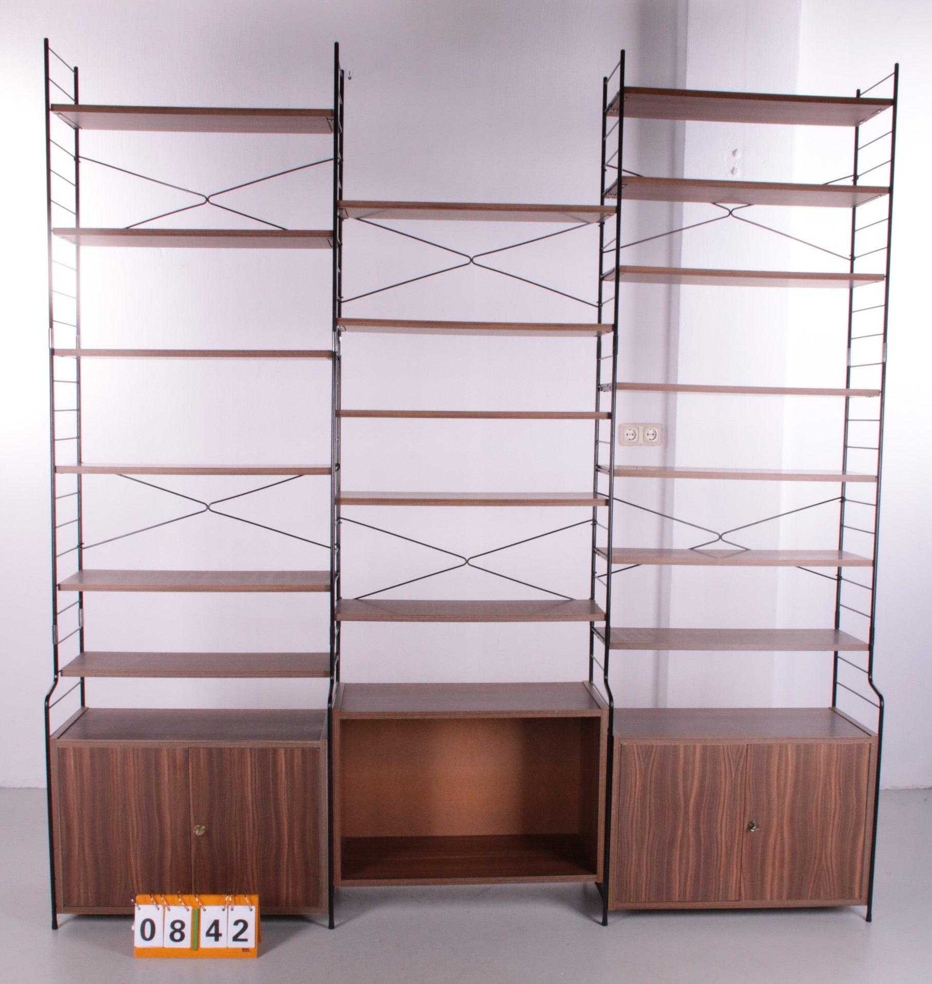 Large WHB Vintage Wall unit or string bookcase 1960 Germany   A beautiful large  For Sale 3