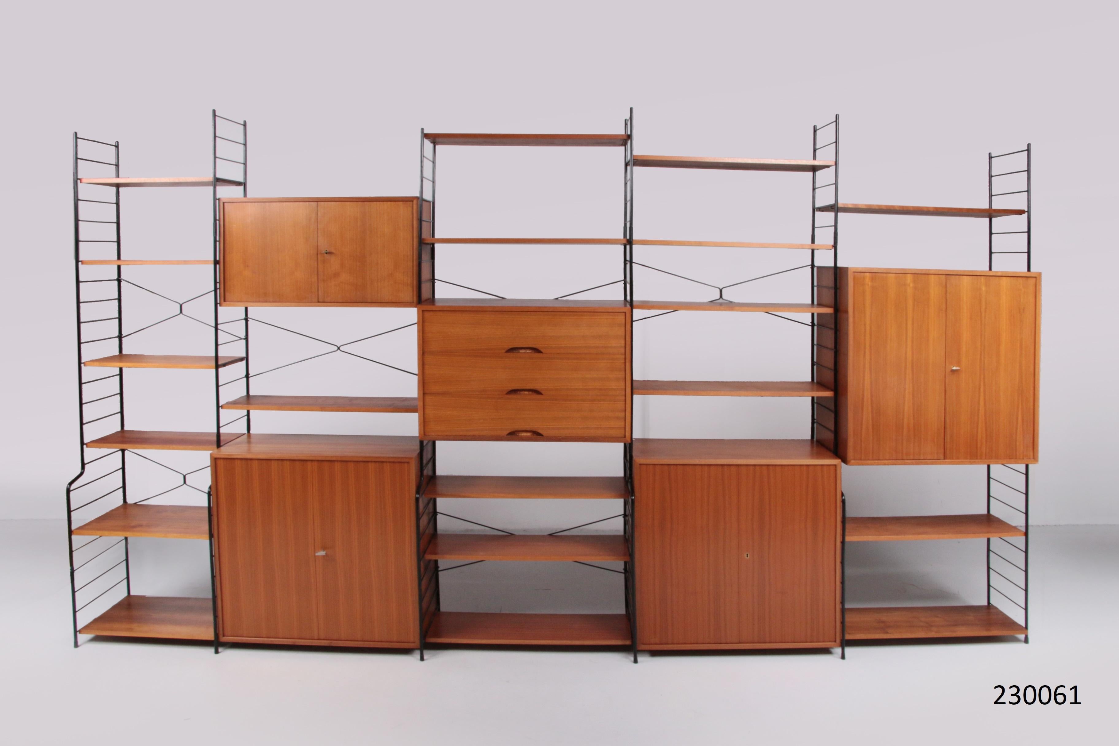 Large WHB Wall Unit or String Regal Color Walnut, 1960 11