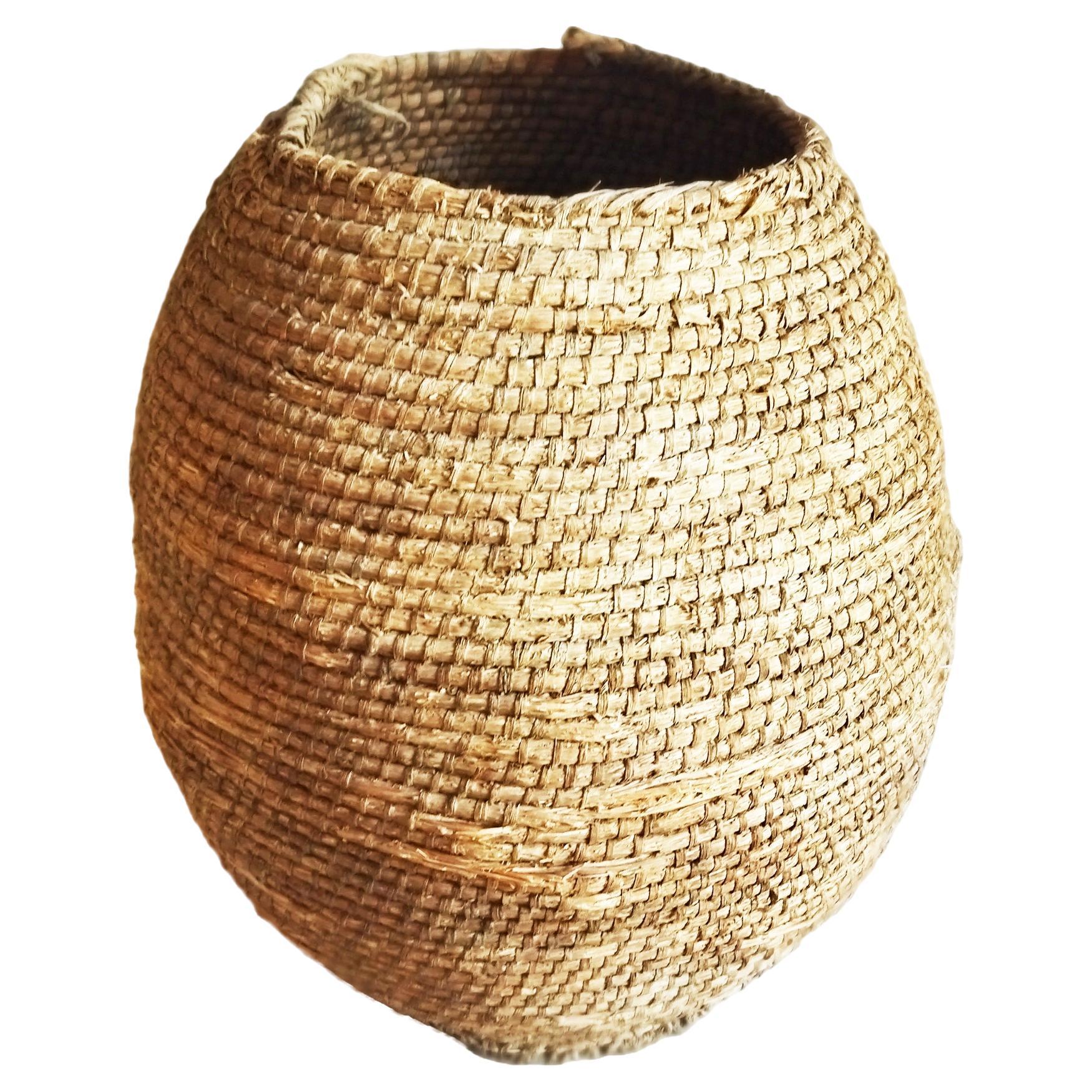 Large Wheat Basket Made With Esparto Grass or Hemp, Garden Ornaments Pot Cover For Sale