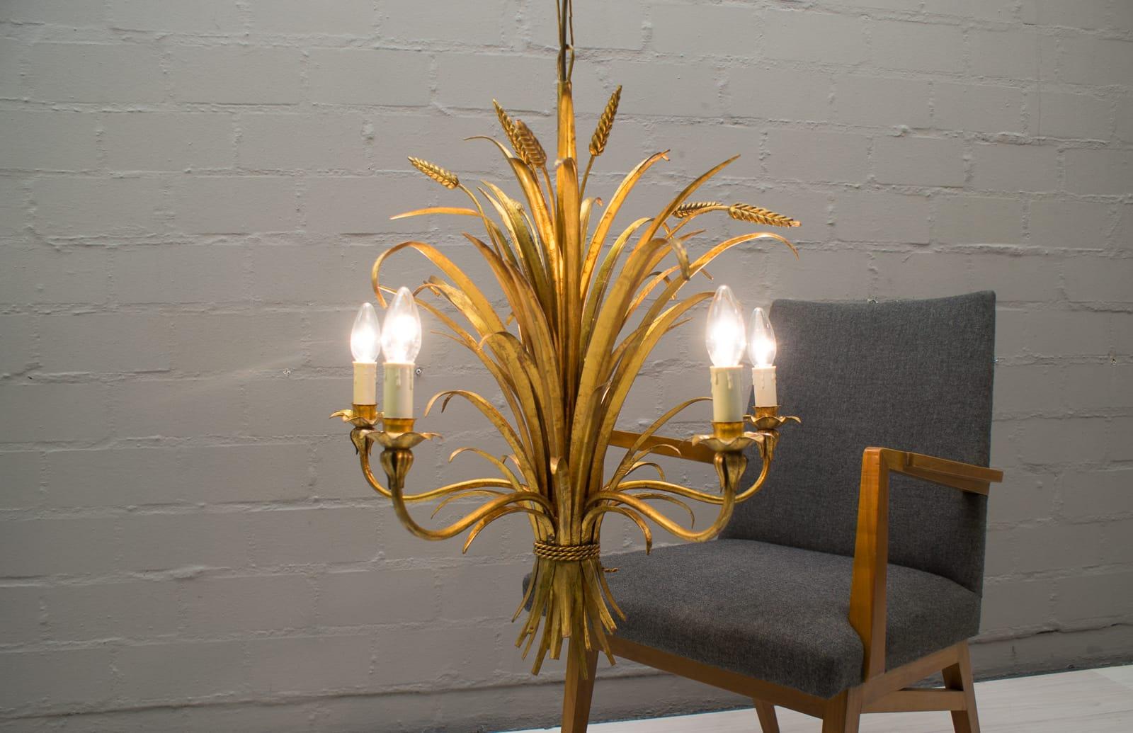 Large Wheat Sheaf Ceiling Light by Hans Kögl, Germany, 1970s In Good Condition In Nürnberg, Bayern