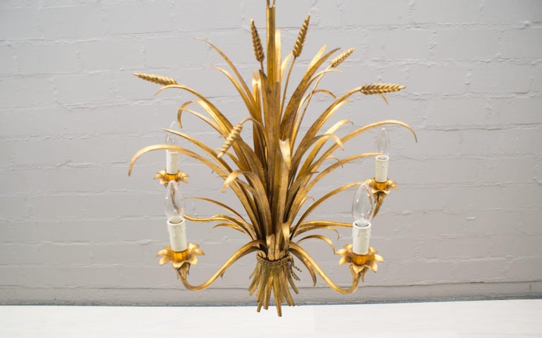Late 20th Century Large Wheat Sheaf Ceiling Light by Hans Kögl, Germany, 1970s For Sale