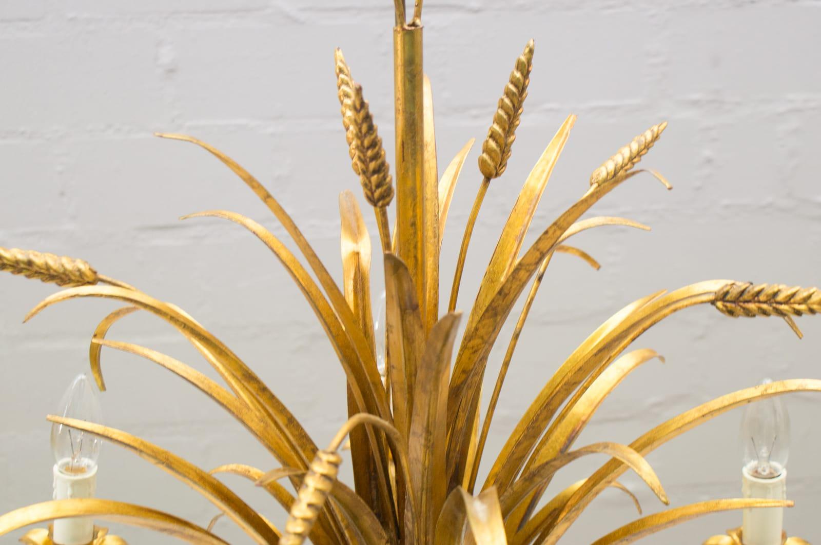 Metal Large Wheat Sheaf Ceiling Light by Hans Kögl, Germany, 1970s