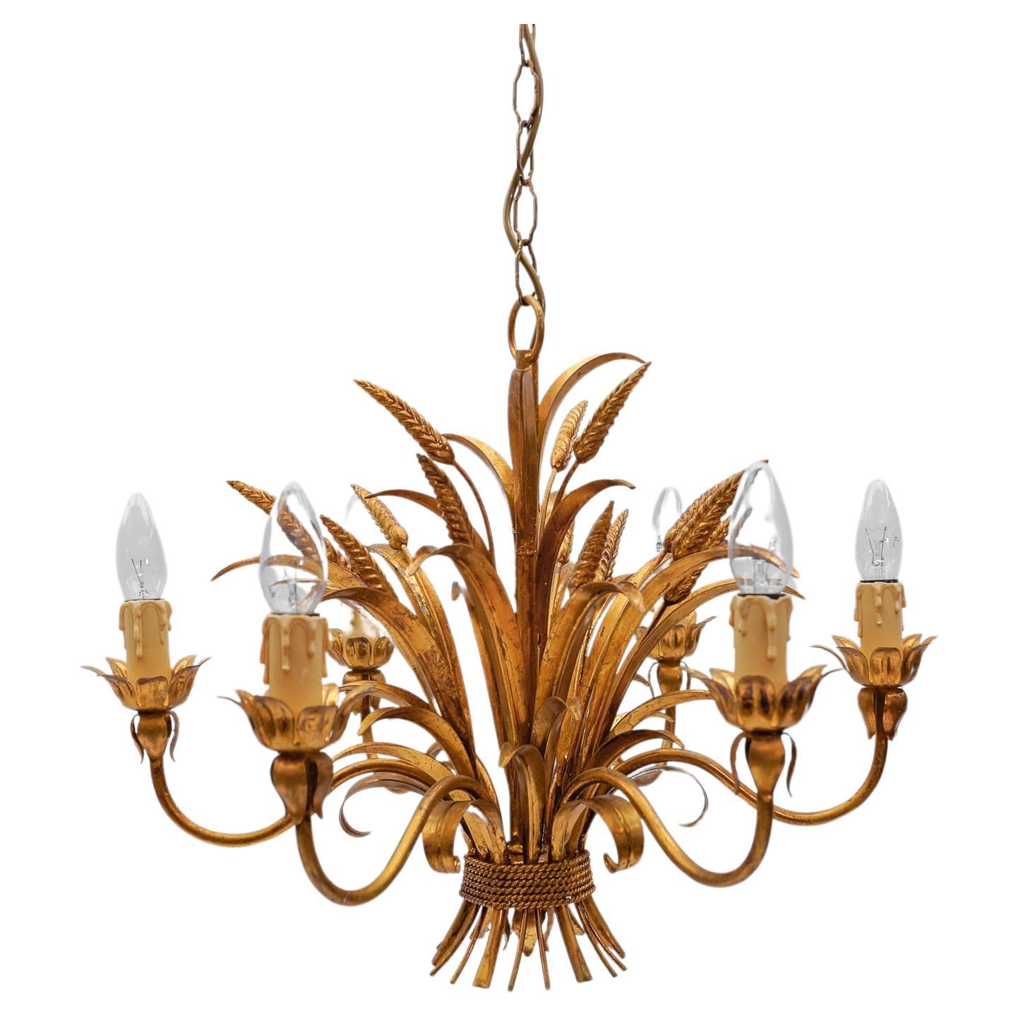 Large Wheat Sheaf Ceiling Light by Hans Kögl, Germany, 1970s For Sale