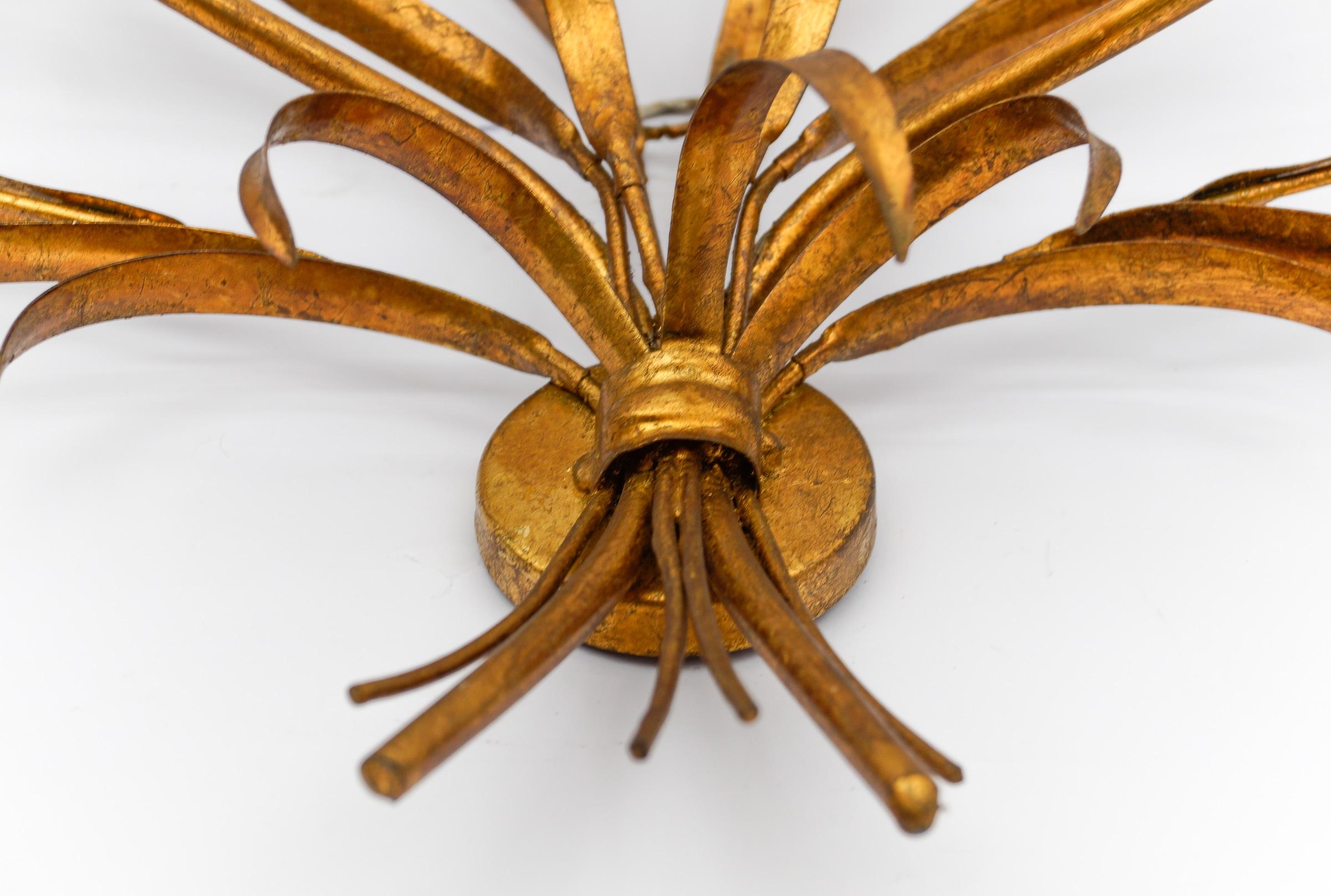 Große Weizengarben-Wandleuchte von Hans Kögl, Deutschland, 1970er Jahre im Angebot 3