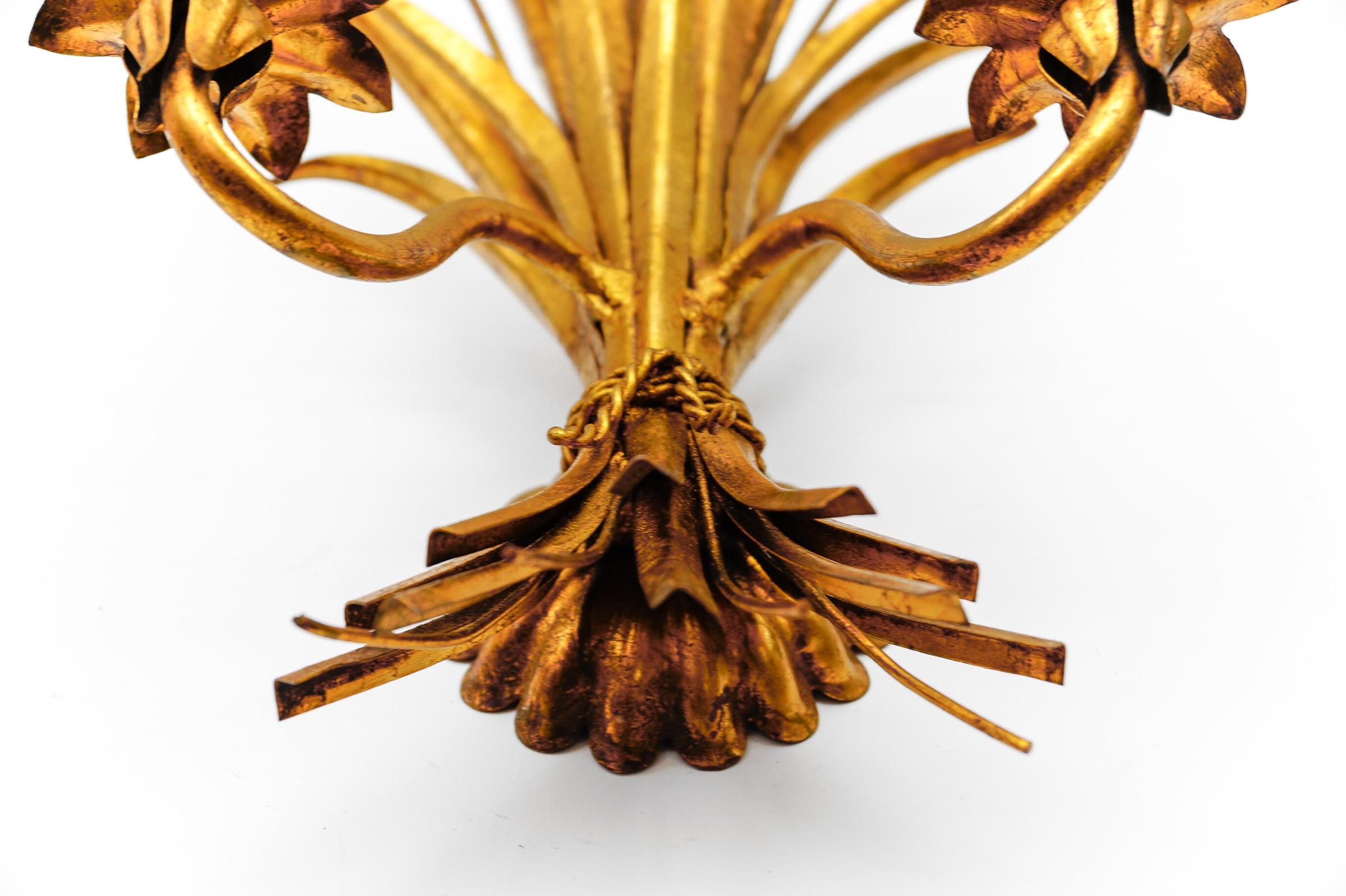 Large Wheat Sheaf Wall Light by Hans Kögl, Germany, 1970s For Sale 1