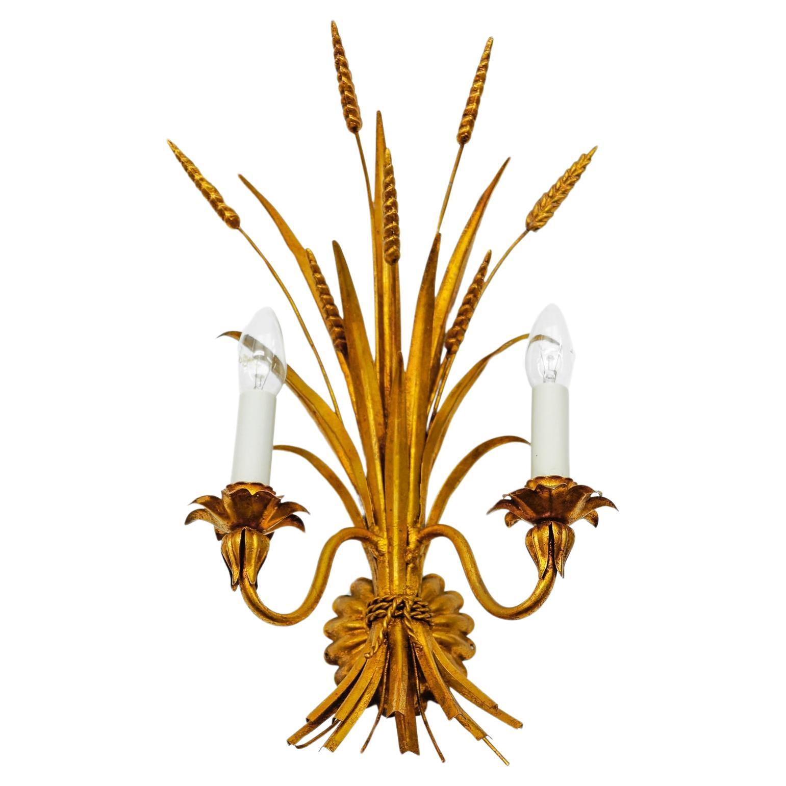 Large Wheat Sheaf Wall Light by Hans Kögl, Germany, 1970s For Sale