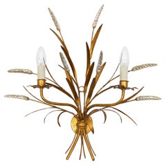 Grande lampada da parete a forma di covone di grano di Hans Kögl, Germania, anni '70