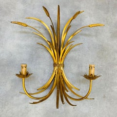Large wheat wall lamp by Hans Kogl, Hollywood Regency