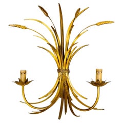 Vintage Large wheat wall lamp by Hans Kogl, Hollywood Regency