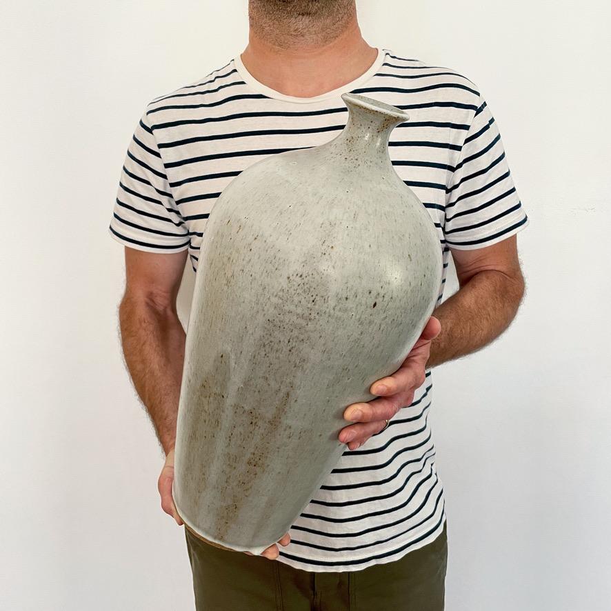 Contemporary Large Wheel Thrown Minimalist Vase by Jason Fox For Sale