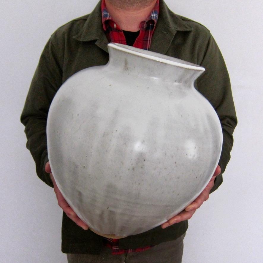 Contemporary Large Wheel Thrown Vase by Jason Fox For Sale