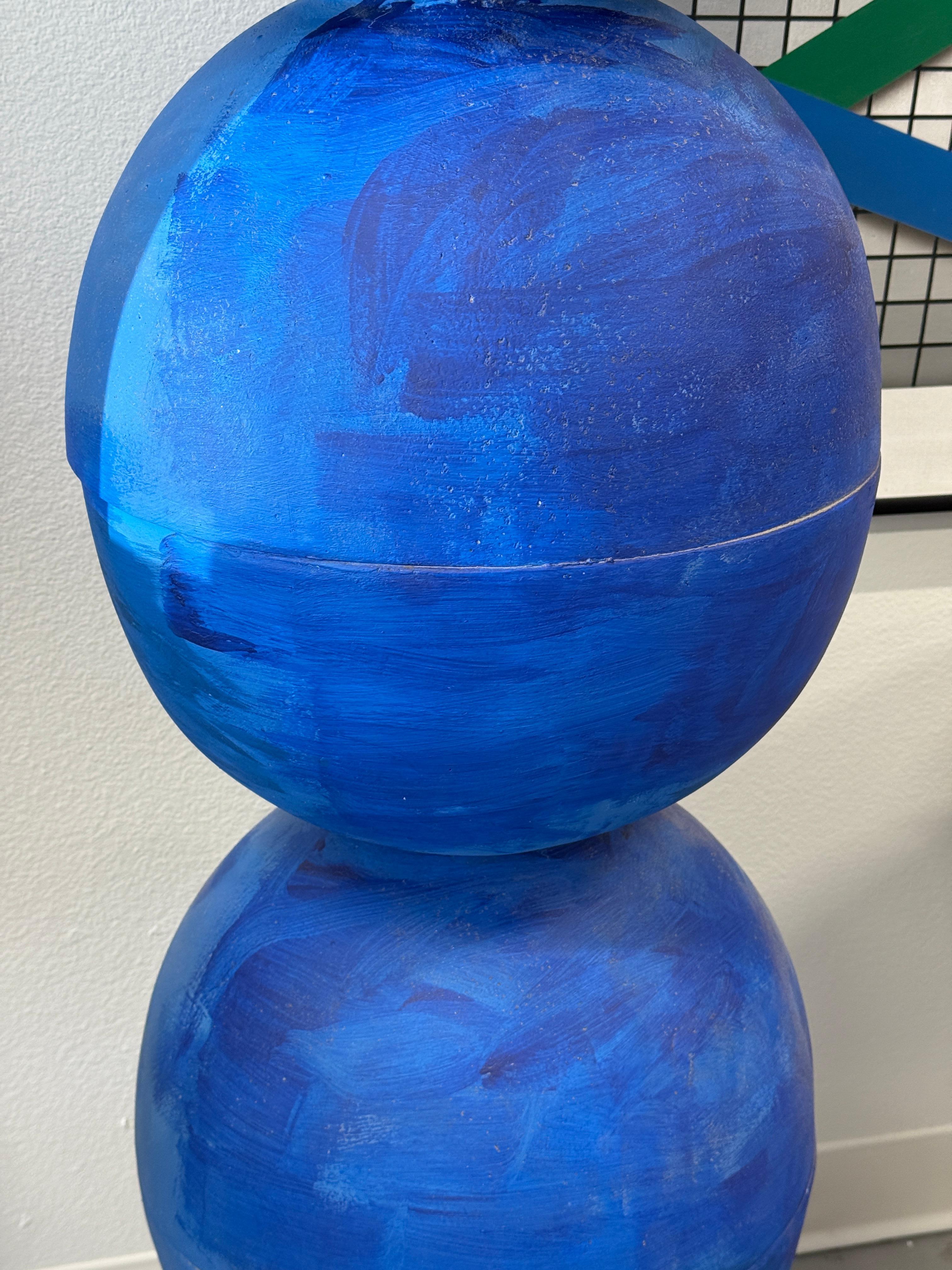 Fait main Grande sculpture abstraite Ball and Ball par l'artiste de Palm Springs en vente