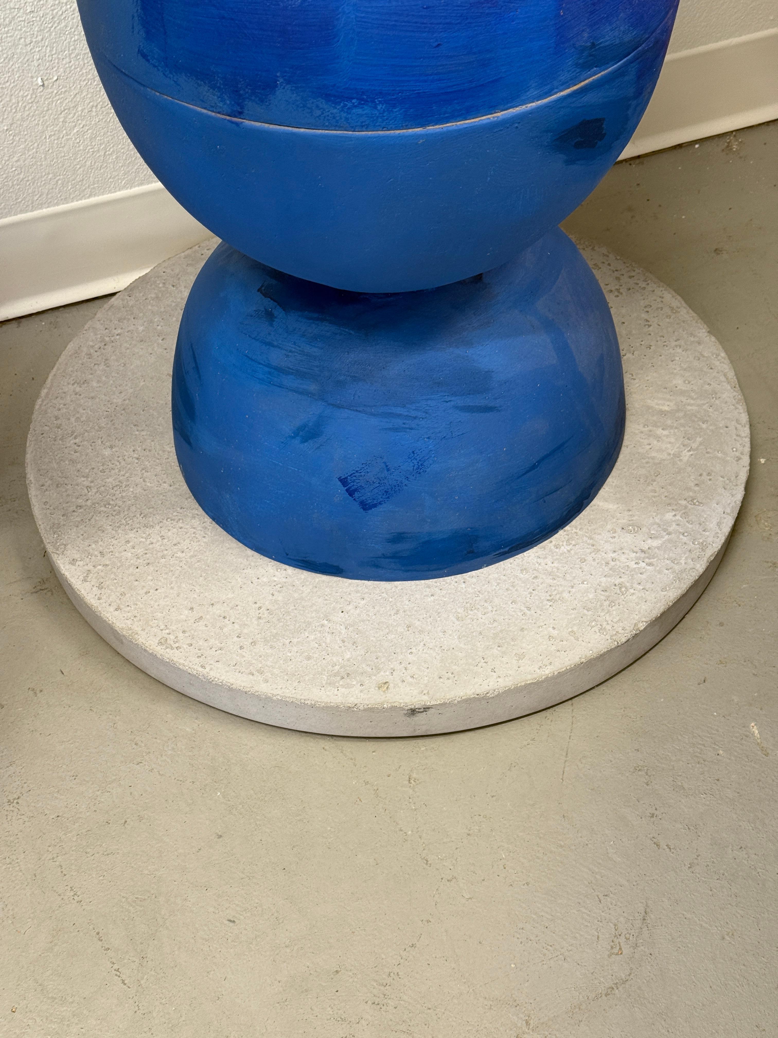 Céramique Grande sculpture abstraite Ball and Ball par l'artiste de Palm Springs en vente