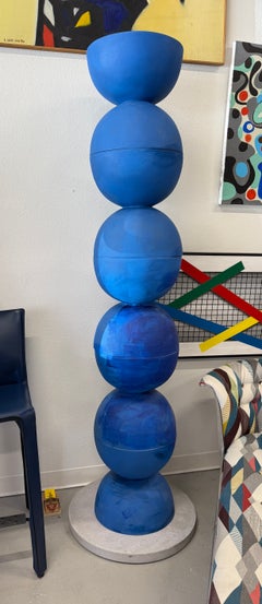 Grande sculpture abstraite Ball and Ball par l'artiste de Palm Springs