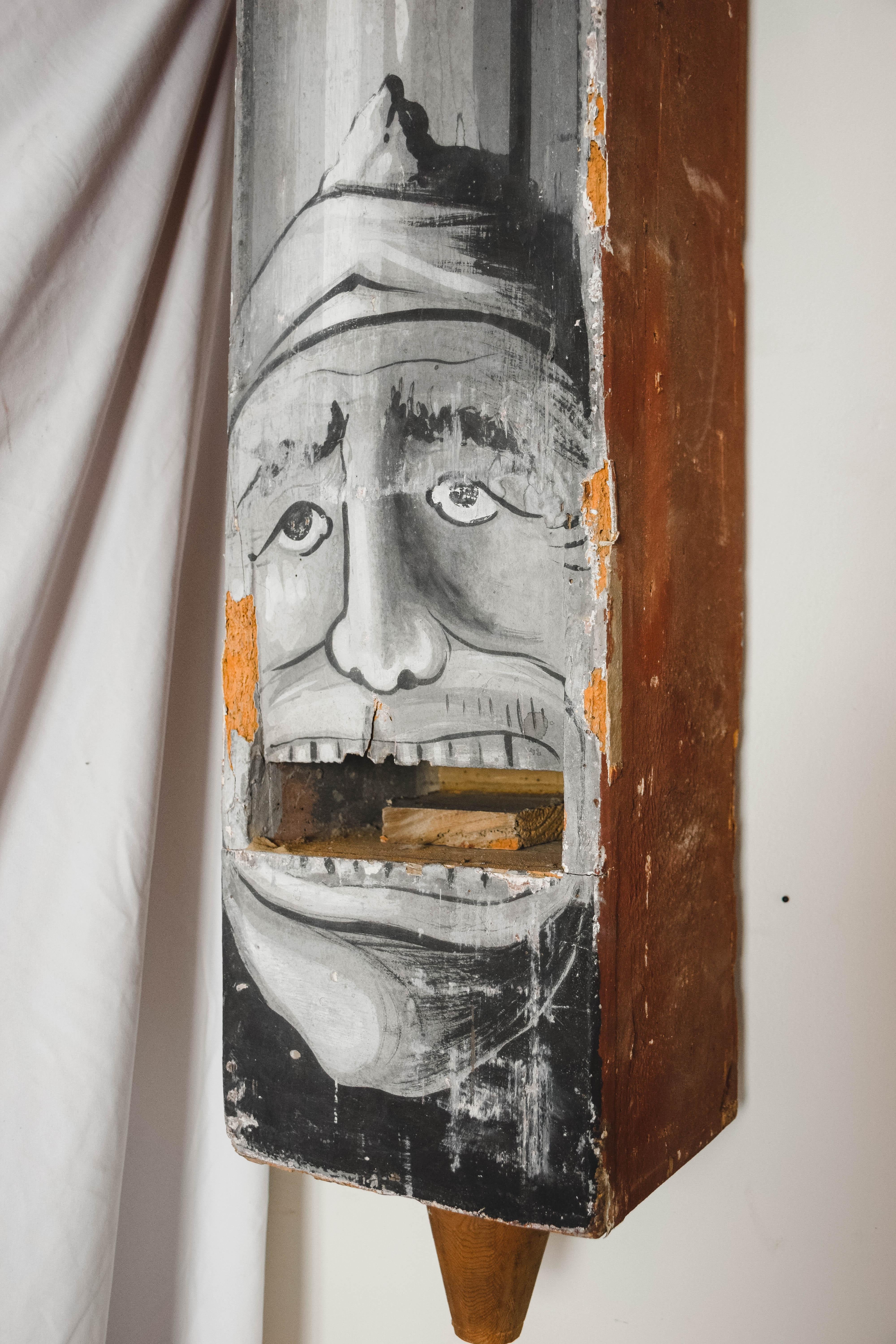 We found this very large whimsical antique wood organ pipe case in Spain, however we are uncertain of its origin. The pipes may be vertical and housed in a wooden case. The organ is often as arresting as their sound. Many are richly decorated with