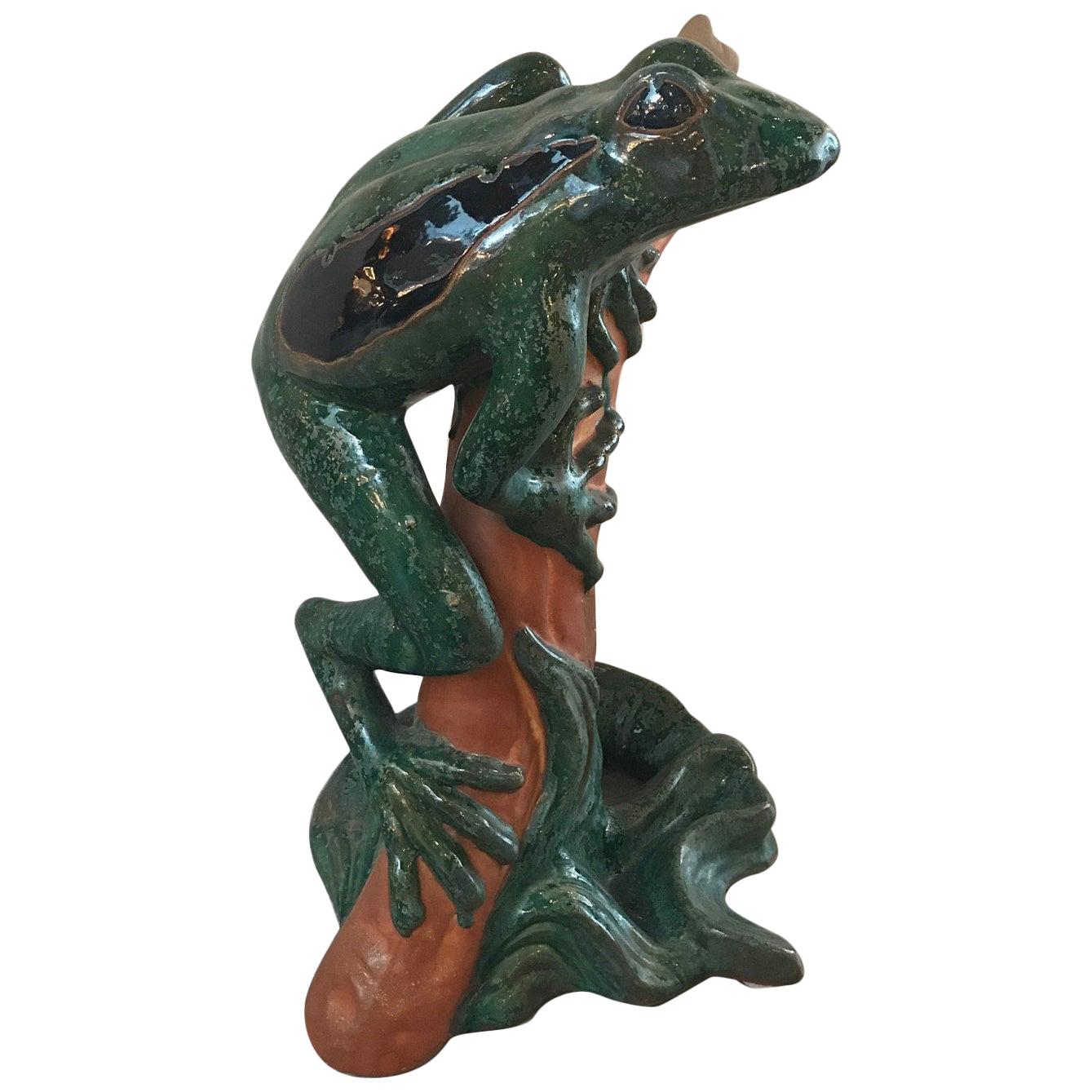 Large Whimsical Italian Frog Sculpture