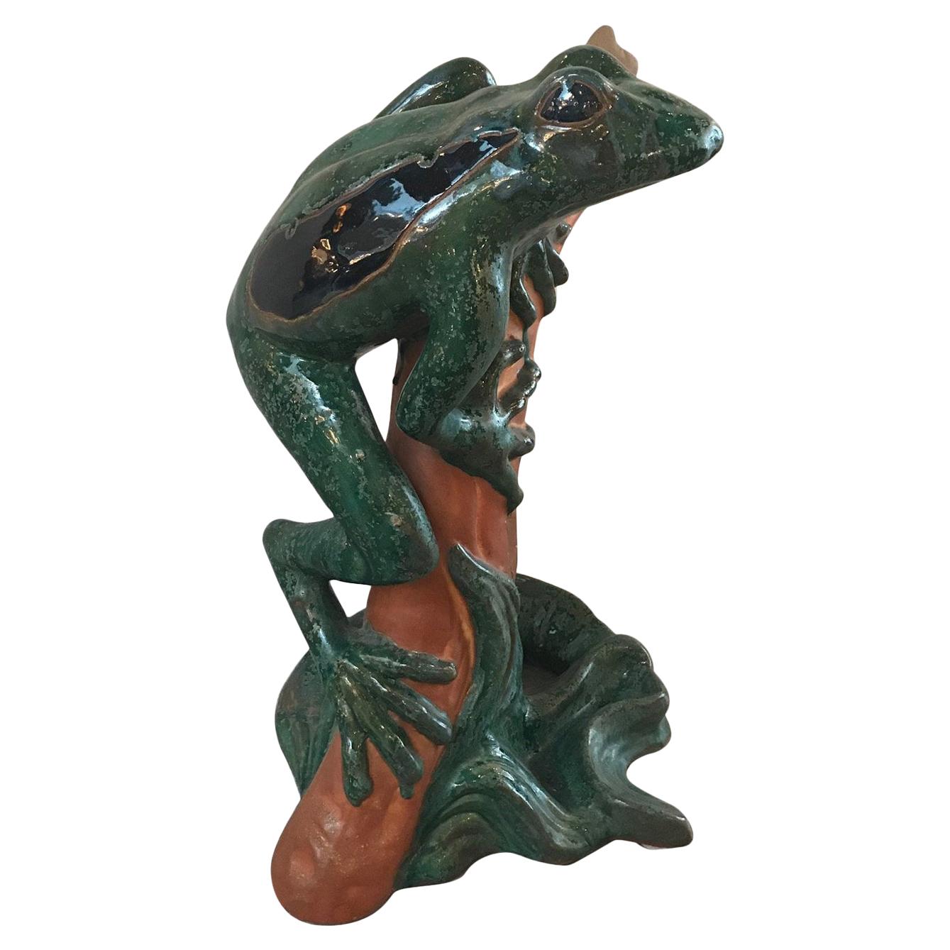 Large Whimsical Italian Frog Sculpture