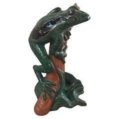 Large Whimsical Italian Frog Sculpture