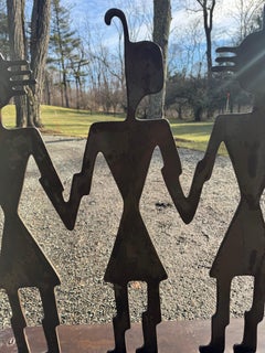 Large Whimsical Steel Figural Garden Sculpture by Artist Doug Weigel