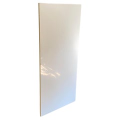 Großer weißer Vitrolite-Glastisch aus den 1960er Jahren