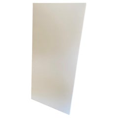 Gran mesa blanca de cristal Vitrolite de los años 60
