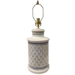 Large White and Blue Lamp